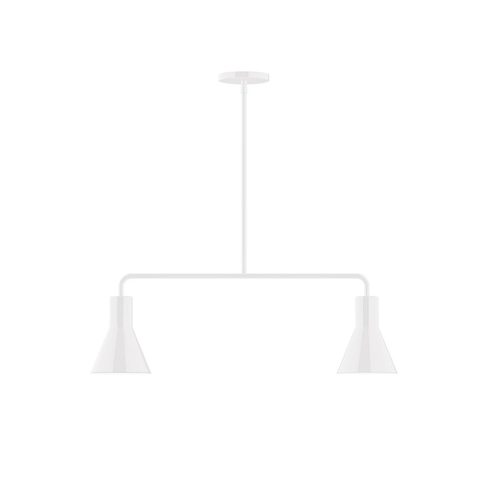 2-Light Axis Linear Pendant, White