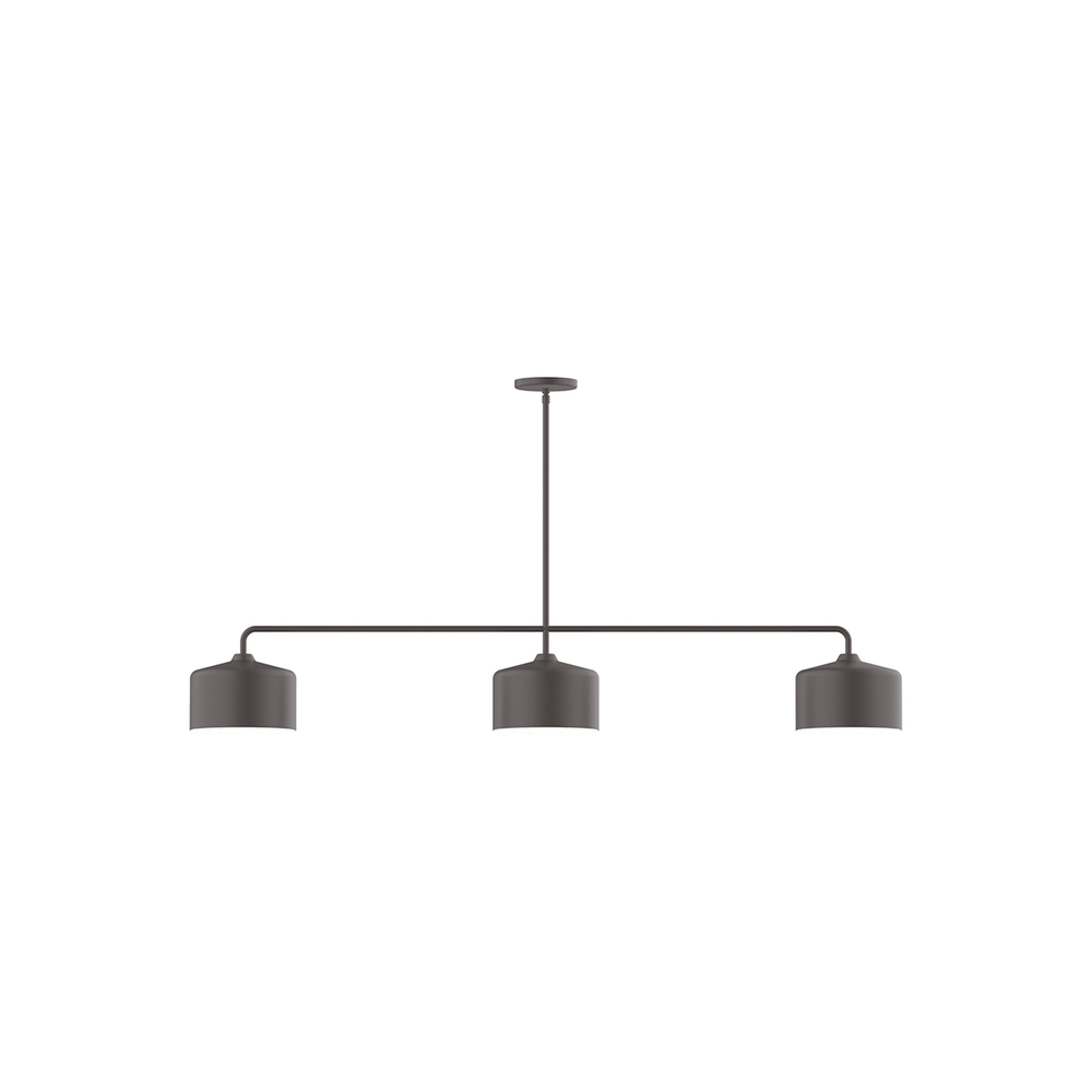 3-Light Axis Linear Pendant, Bronze Matte