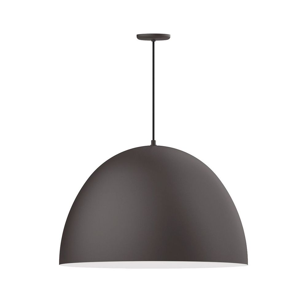 30" XL Choices Deep Dome Shade, medium base, gray solid fabric cord with canopy, Bronze Matte
