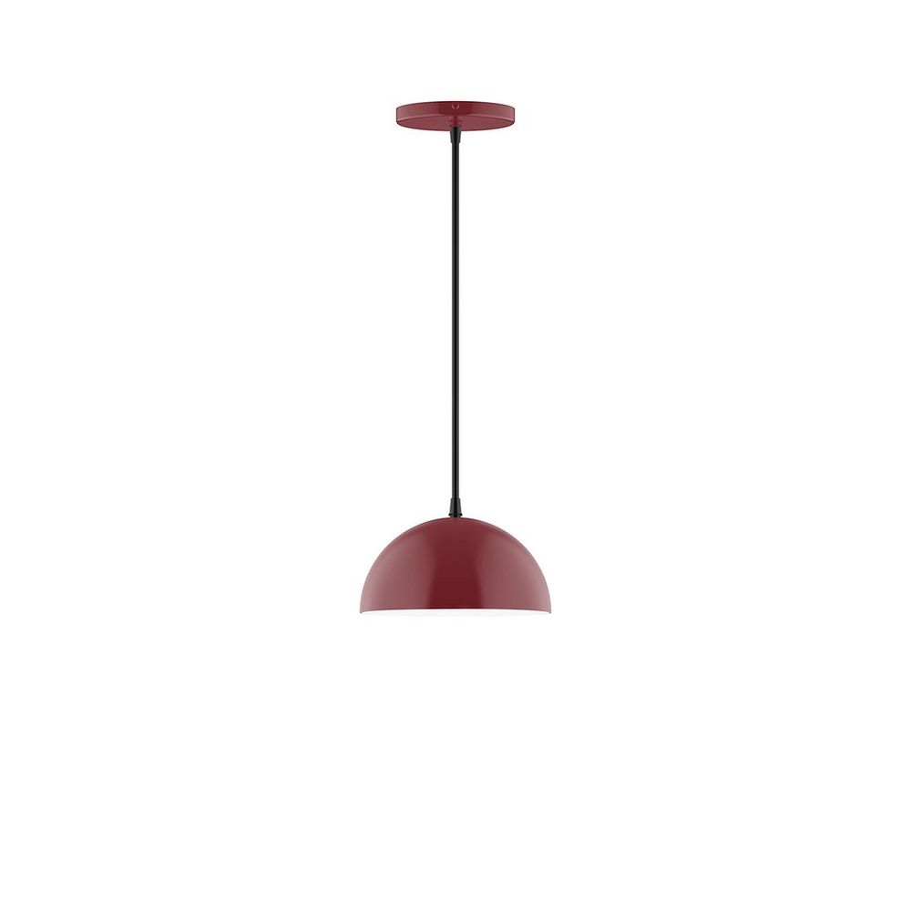 8" Arcade LED Pendant, Barn Red