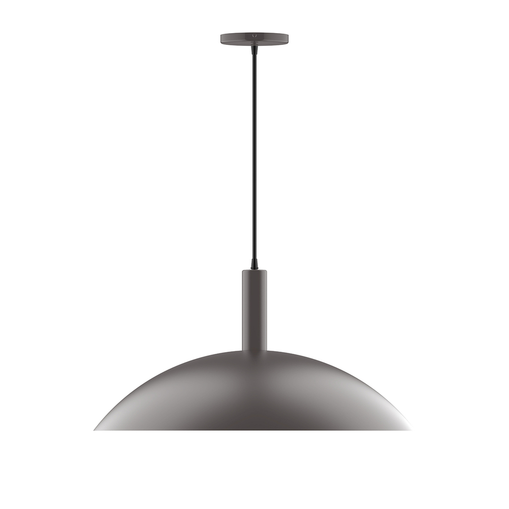 18" Chase Pendant w/ 6 inch white opal glass globe, neutral argyle fabric cord w/ canopy