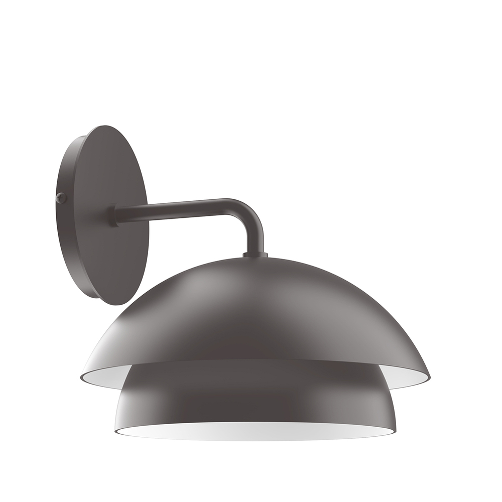 10" Nest Wall Sconce with 6 inch white opal glass globe,, Bronze Matte