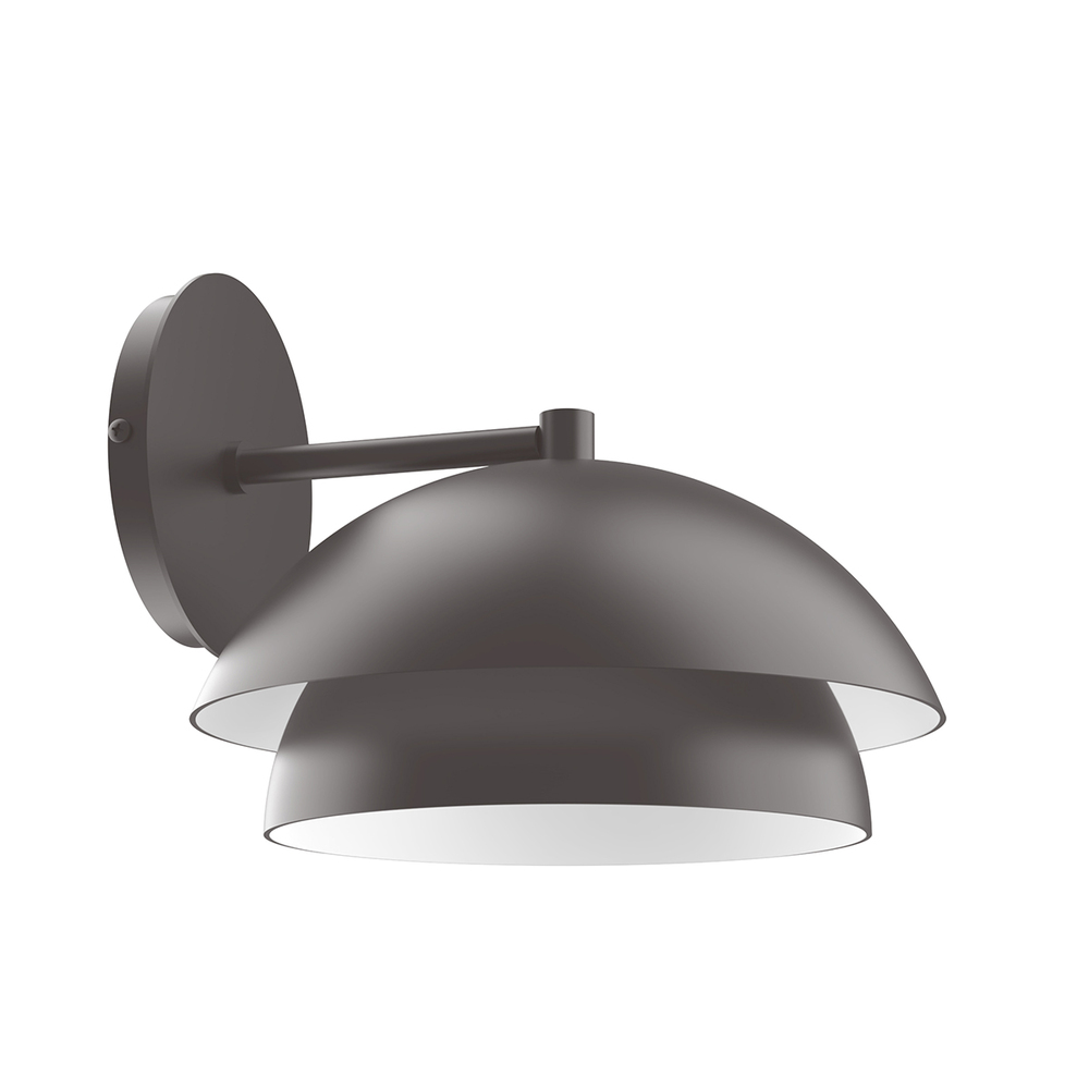10" Nest Wall Sconce with 6 inch white opal glass globe,, Bronze Matte