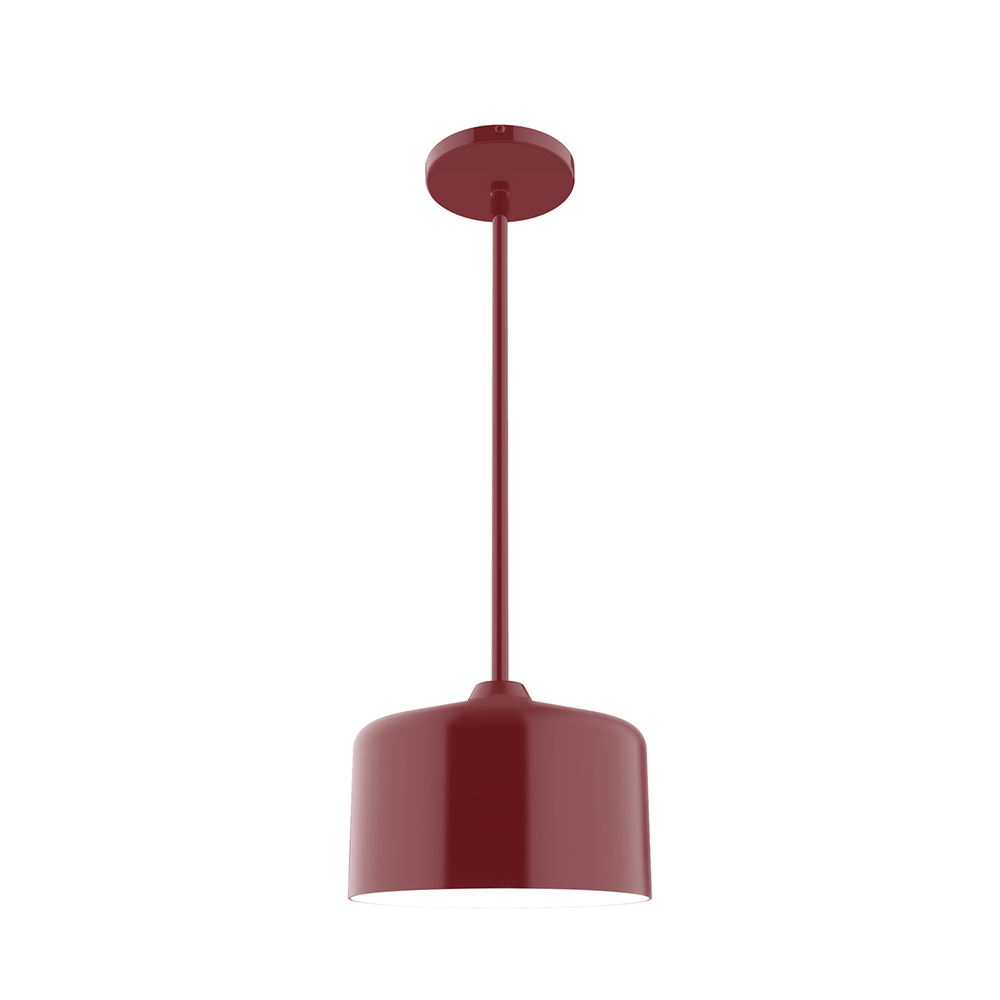 8.5" Julia LED Stem Hung Pendant, Barn Red