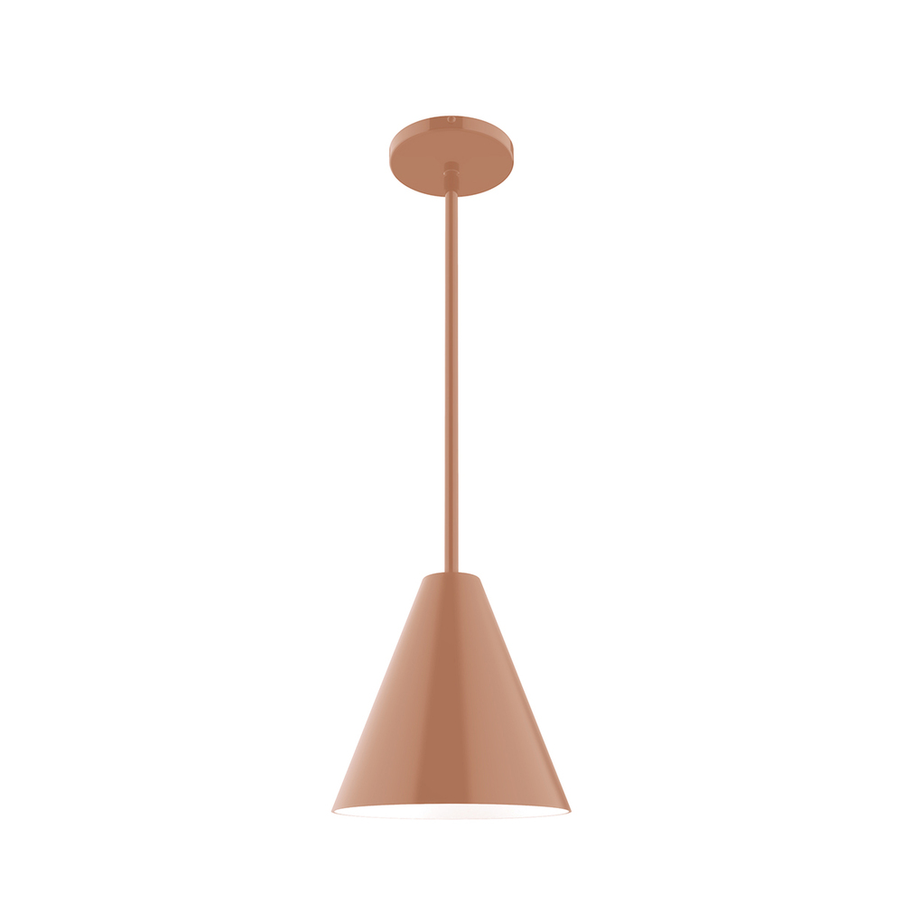 8" Jynx LED Stem Hung Pendant, Terracotta