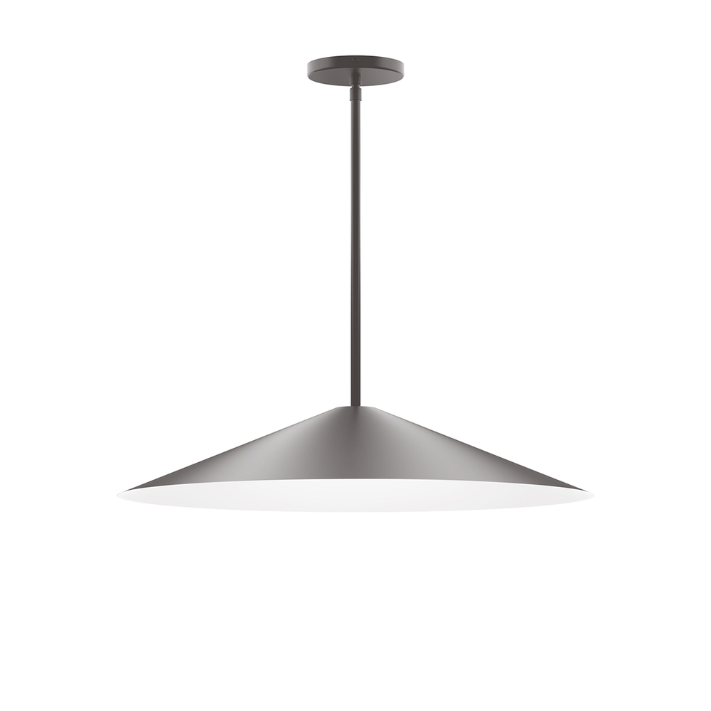 24" Vessel LED Stem Hung Pendant, Bronze Matte