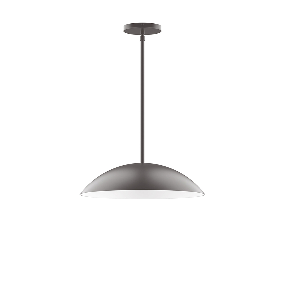 16" Plateau LED Stem Hung Pendant, Bronze Matte
