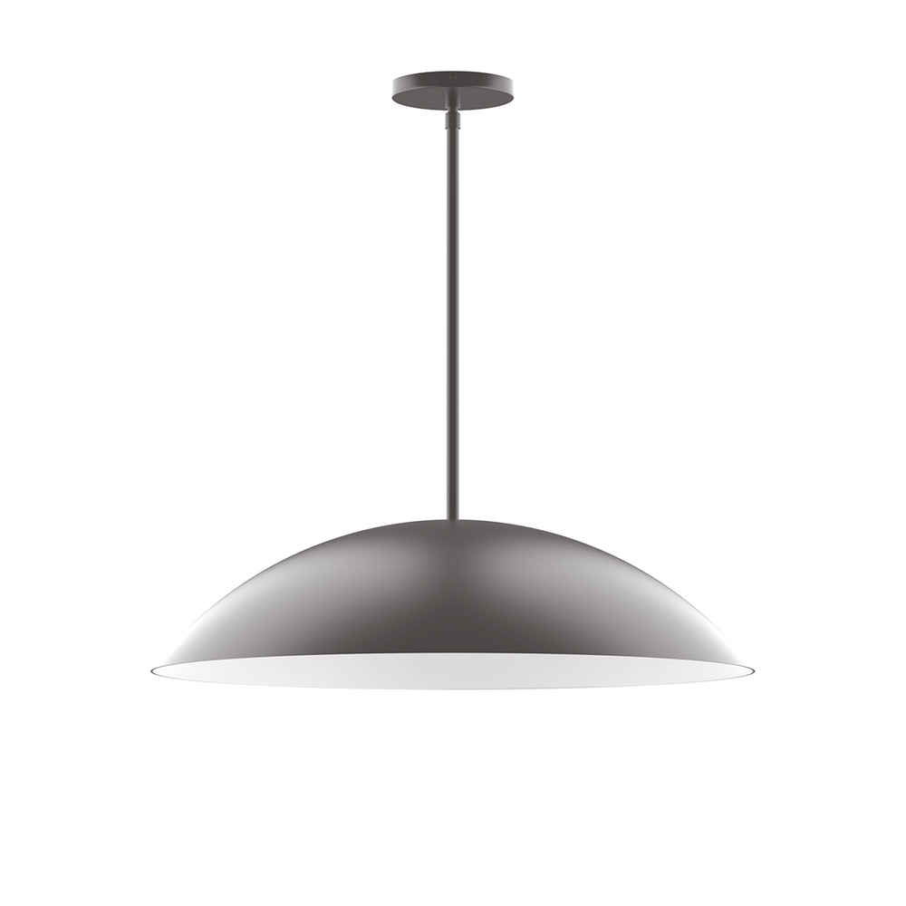 24" Plateau LED Stem Hung Pendant, Bronze Matte