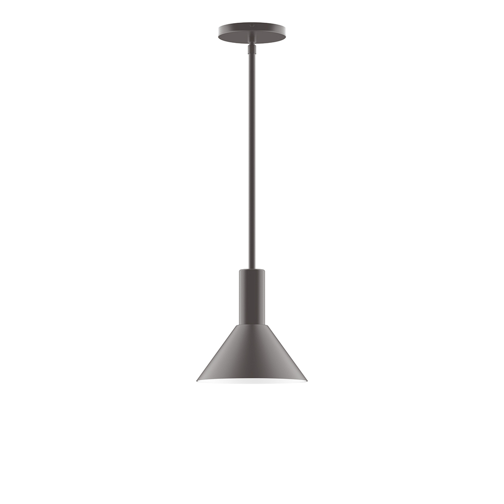 8" Chase LED Stem Hung Pendant, Bronze Matte