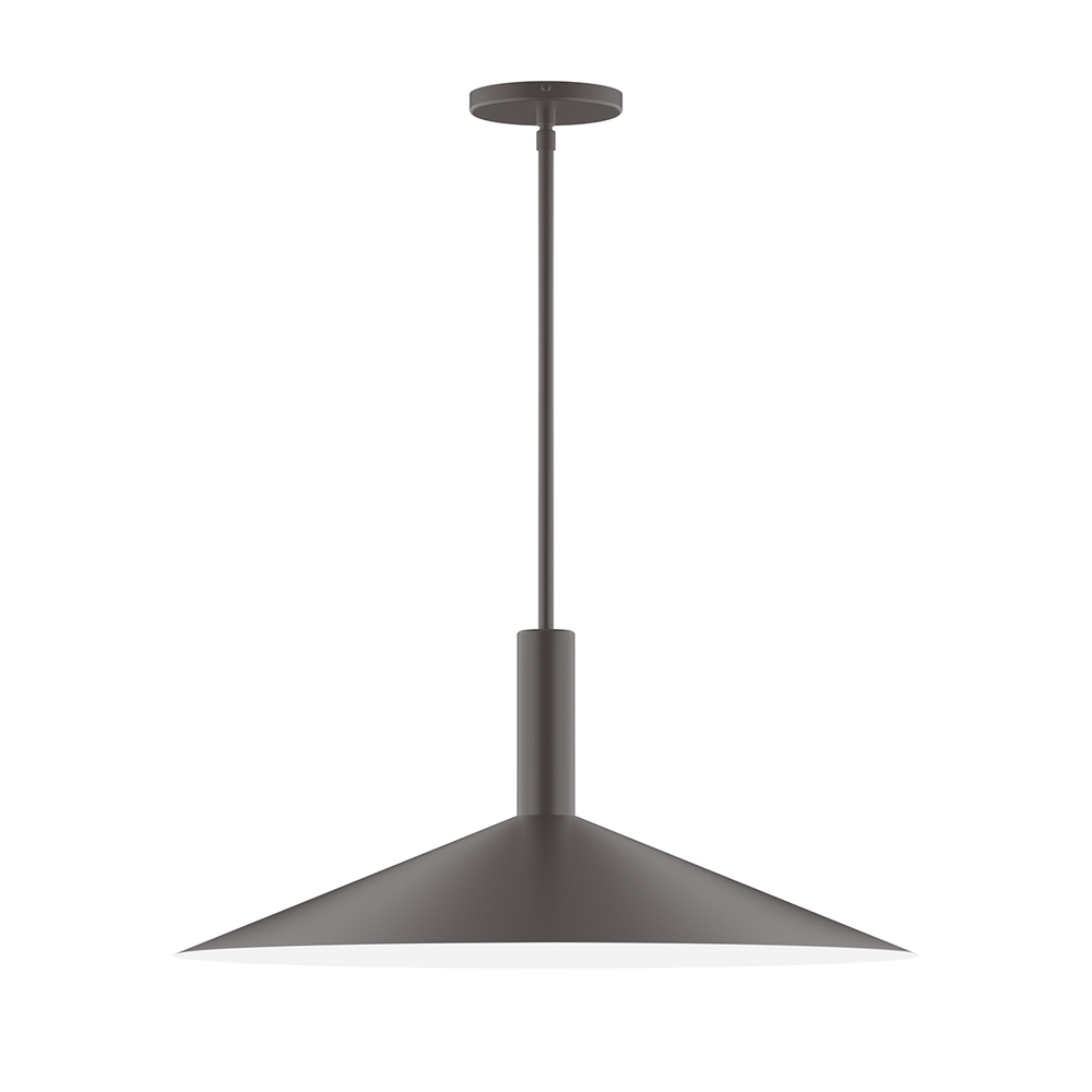 24" Zing LED Stem Hung Pendant, Bronze Matte