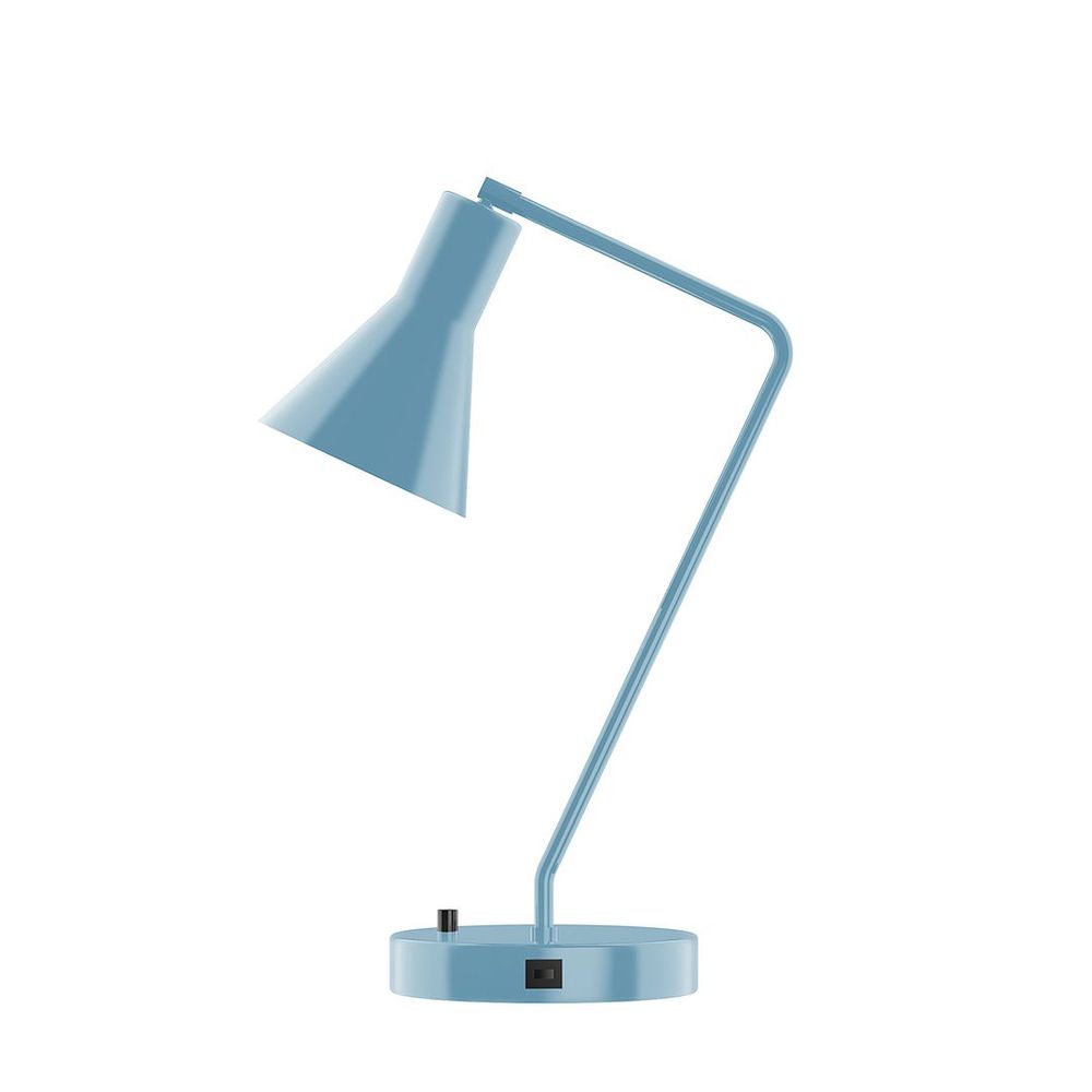 21" Flare Table Lamp, Light Blue