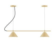 Montclair Light Works CHB421-17-C26 - 2-Light Linear Axis Chandelier (8" Axis pack)