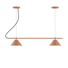 Montclair Light Works CHB421-19-C24 - 2-Light Linear Axis Chandelier (8" Axis pack)