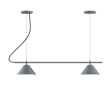 Montclair Light Works CHB421-40-C24 - 2-Light Linear Axis Chandelier (8" Axis pack)