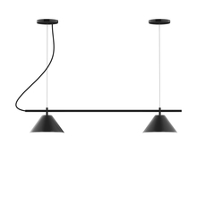 Montclair Light Works CHB421-41-C26 - 2-Light Linear Axis Chandelier (8" Axis pack)