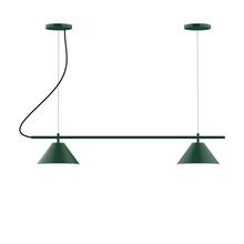 Montclair Light Works CHB421-42-C27 - 2-Light Linear Axis Chandelier (8" Axis pack)