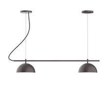 Montclair Light Works CHB431-57-L12 - 2-Light Linear Arcade LED Chandelier, Bronze Matte