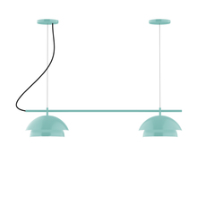 Montclair Light Works CHBX445-48-C26 - 2-Light Linear Axis Chandelier (12" Nest pack)