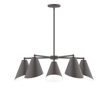 Montclair Light Works CHC415-57-L10 - 5-Light Jasmine Chandelier, Bronze Matte