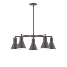 Montclair Light Works CHC436-57-L10 - 5-Light Flare Chandelier, Bronze Matte