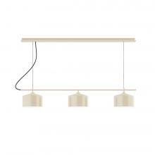 Montclair Light Works CHA431-19-C21-L12 - 3-Light Linear Axis LED Chandelier with White SJT Cord, Terracotta