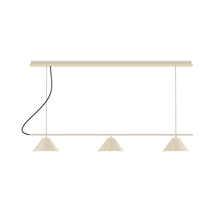 Montclair Light Works CHD421-16-C27 - 3-Light Linear Axis Chandelier (8" Axis pack)