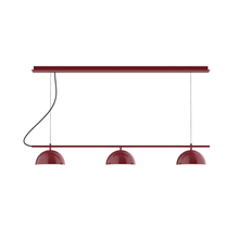 Montclair Light Works CHD431-55-C24 - 3-Light Linear Axis Chandelier (8" Axis pack)