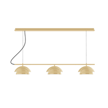 Montclair Light Works CHDX445-17-C27 - 3-Light Linear Axis Chandelier (12" Nest pack)