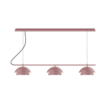 Montclair Light Works CHDX445-20-C25 - 3-Light Linear Axis Chandelier (12" Nest pack)