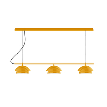 Montclair Light Works CHDX445-21-C26 - 3-Light Linear Axis Chandelier (12" Nest pack)