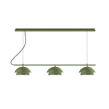 Montclair Light Works CHDX445-22-C27 - 3-Light Linear Axis Chandelier (12" Nest pack)