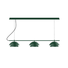 Montclair Light Works CHDX445-42-C25 - 3-Light Linear Axis Chandelier (12" Nest pack)