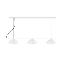 Montclair Light Works CHDX445-44-C25 - 3-Light Linear Axis Chandelier (12" Nest pack)