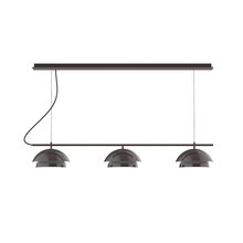 Montclair Light Works CHDX445-51-C27 - 3-Light Linear Axis Chandelier (12" Nest pack)