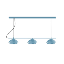 Montclair Light Works CHDX445-54-C25 - 3-Light Linear Axis Chandelier (12" Nest pack)