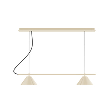 Montclair Light Works CHE421-16-C27 - 2-Light Linear Axis Chandelier (8" Axis pack)