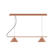 Montclair Light Works CHE421-19-C27 - 2-Light Linear Axis Chandelier (8" Axis pack)