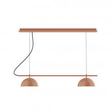 Montclair Light Works CHDX445-19-C21-L12 - 3-Light Linear Axis LED Chandelier with White SJT Cord, Terracotta