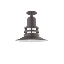 Montclair Light Works FMB148-57-G07 - Atomic 12" Flush Mount Light with Frosted Glass in Bronze Matte