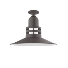 Montclair Light Works FMB149-57-G07 - Atomic 16" Flush Mount Light with Frosted Glass in Bronze Matte