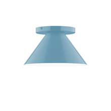 Montclair Light Works FMD421-54 - 8" Pinnacle Flush Mount, Light Blue