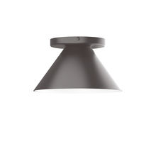 Montclair Light Works FMD421-57-L10 - 8" Pinnacle LED Flush Mount, Bronze Matte