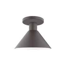 Montclair Light Works FMDX451-57-L10 - 8" Chase LED Flush Mount, Bronze Matte