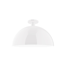 Montclair Light Works FMDX472-G15-44 - 18" Ray Flush Mount with 6 inch white opal glass globe, White