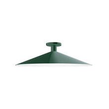 Montclair Light Works FMDX478-42-L10 - 24" Zing LED Flush Mount, Forest Green