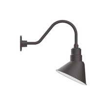 Montclair Light Works GNA102-57-S01-L12 - 10" Angle shade LED Gooseneck Wall mount with swivel, Bronze Matte