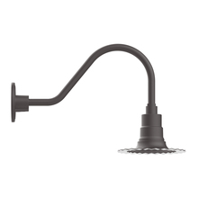 Montclair Light Works GNA157-57-B03-G06 - 8" Radial shade, gooseneck wall mount, decorative canopy cover & Frosted Glass & cast guard