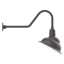 Montclair Light Works GNC122-57-S03-L13 - 14" Emblem shade LED Gooseneck Wall mount with swivel, Bronze Matte