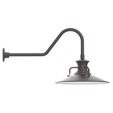Montclair Light Works GNC143-57-L13 - 18" Homestead shade, LED Gooseneck Wall mount, Bronze Matte
