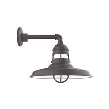 Montclair Light Works GNN070-57-B01-G07 - 14.5" Liberty shade, Straight Arm wall mount, Frosted Glass